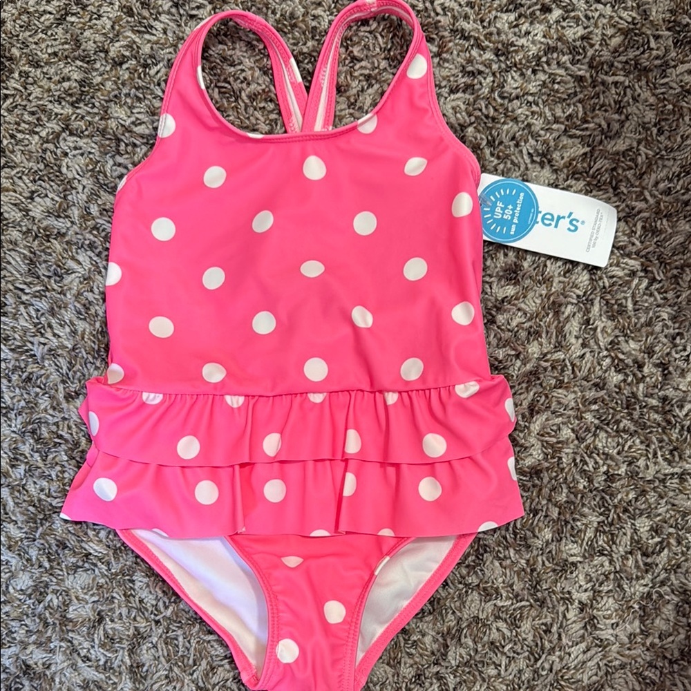Carter's Pink Polka Dot Kids Swimsuit